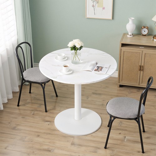 80cm round dining table - dining, white