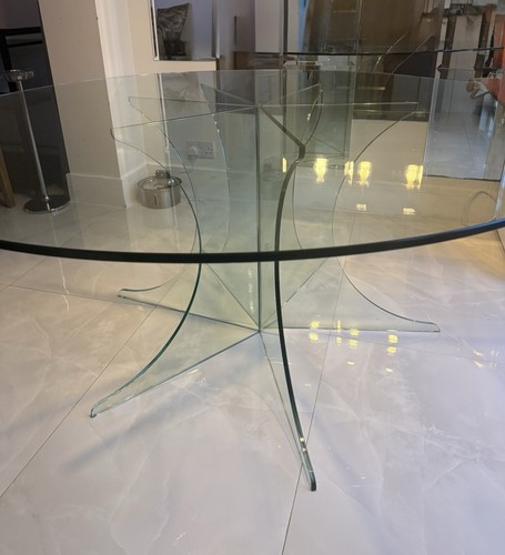 Modern round glass dining - round,