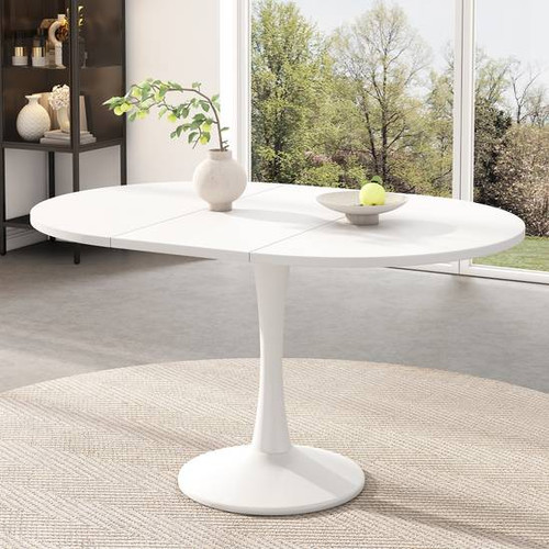 Extendable dining table round - extendable,