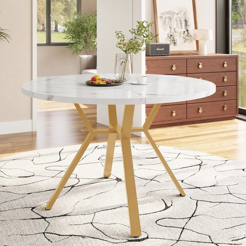 White round dining table - dining,