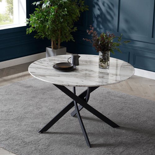 Marble round dining table - marble,