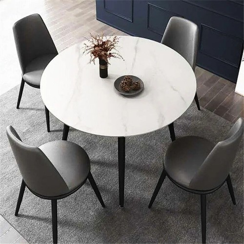 80cm round marble dining table - marble,