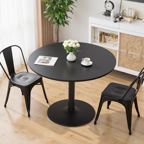 Black white round dining - round,