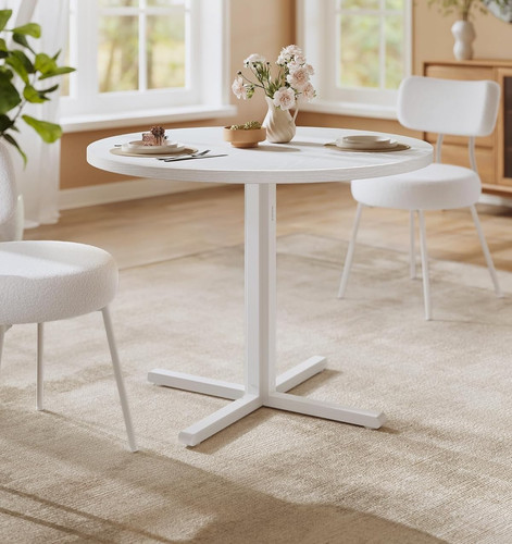 White round pedestal dining - round,