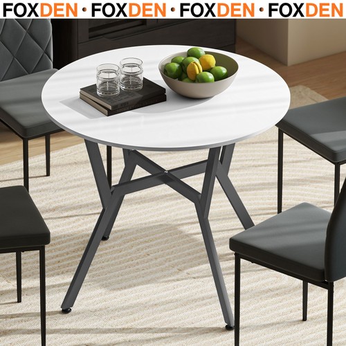 Dining table round - high, gloss