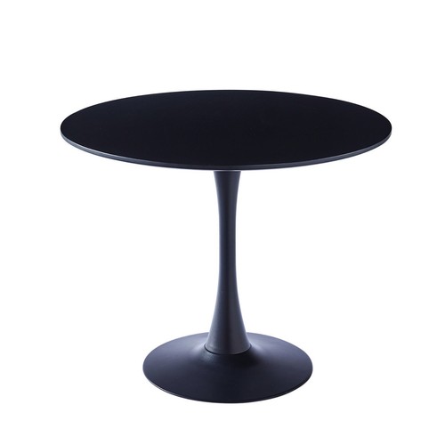 Black round pedestal dining - pedestal,
