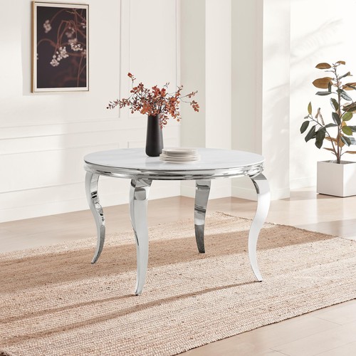 Skye round white - round, glass