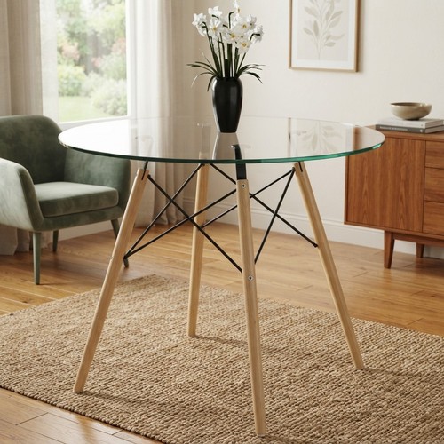 Stylish 90cm round dining - 90cm,
