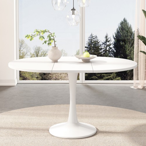Extendable round dining - dining, table