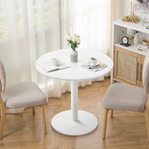 Black white round dining - black/white,
