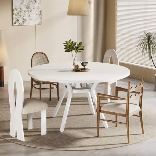 Round dining table - round,
