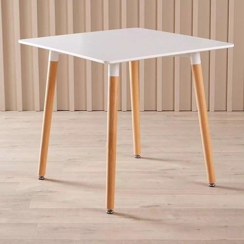 White dining table - dining, round