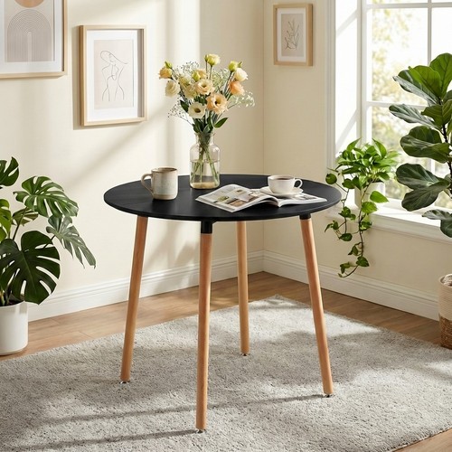 White black 80cm - 80cm, round