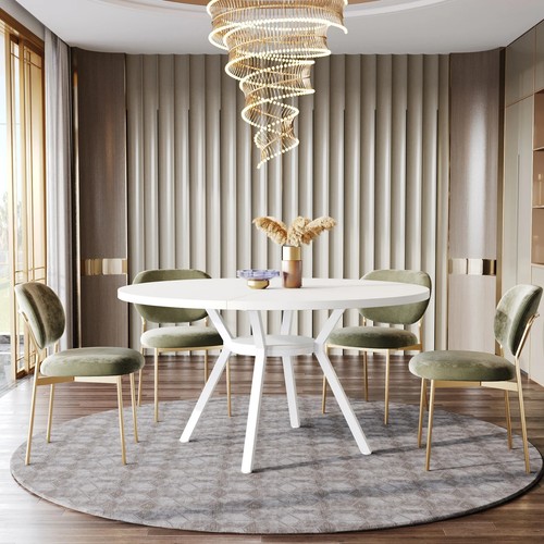 Round dining table - round,