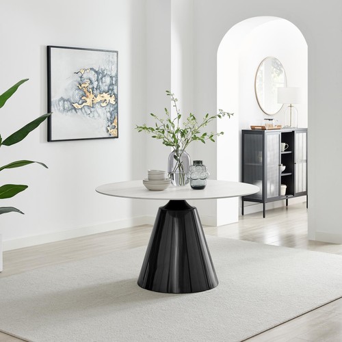 Nina round white marble - nina,