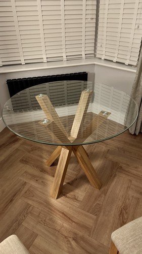 Seater round glass dining - 4,