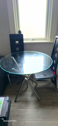 Round glass dining - round, table