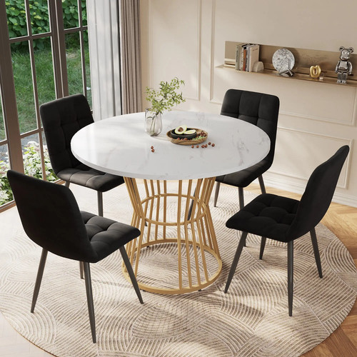 Round dining table with mdf - round,