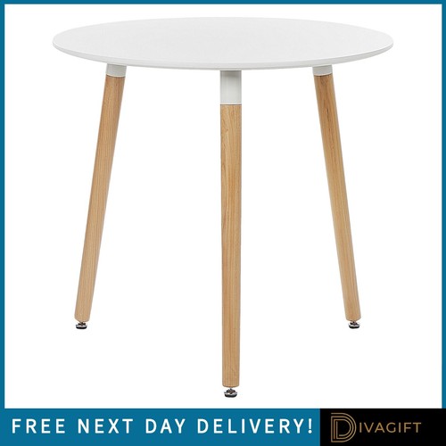 White round pedestal - white,